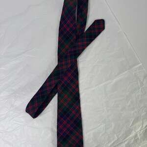 Vintage MacDonald Clan Tartan Plaid 100% Wool Tie Made in Scotland
